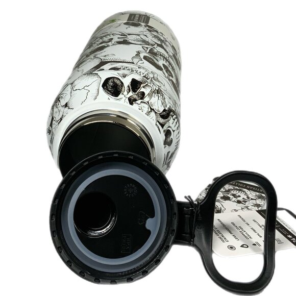 NWT Hydrapeak Skulls Flowers 32oz Stainless Steel Insulated Bottle Tumbler Wide - Picture 11 of 14